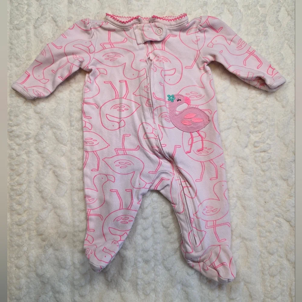 2-Piece Flamingo Newborn Sleeper Bundle – Carter’s Child of Mine – Pink & Mint